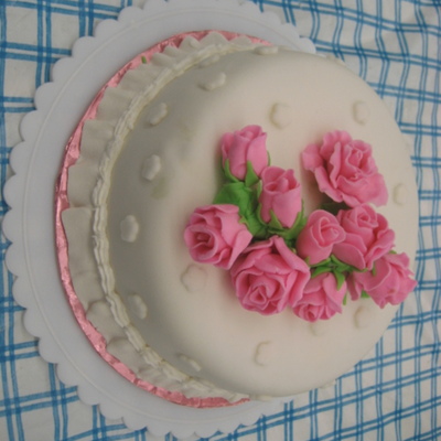 Fondant Rose Cake