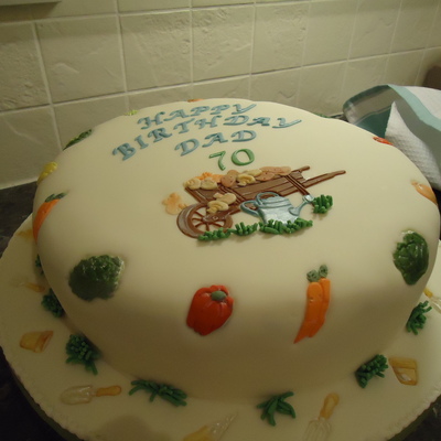 Finished 70Th B'day Cake