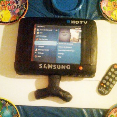 Flat Screen Tv Cake