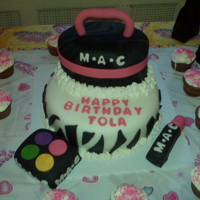 Mac Make Up Birthday Cake