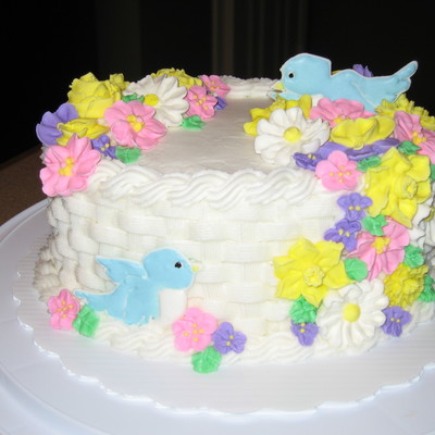 Basket Weave With Flowers