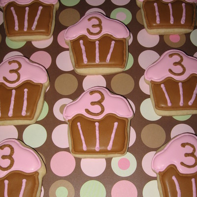 3Rd Birthday Cupcake Cookies