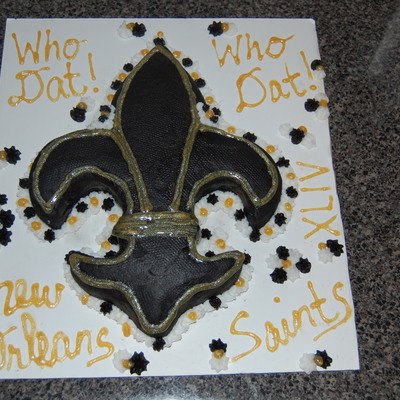 Fleur De Lis Saints Superbowl Xliv Cake