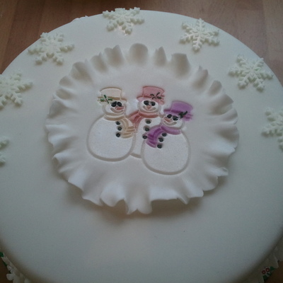 Christmas Snowman With Side Frill