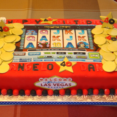 Vegas Birthday Cake