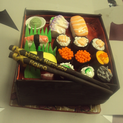 Sushi Bento Box Birthday Cake