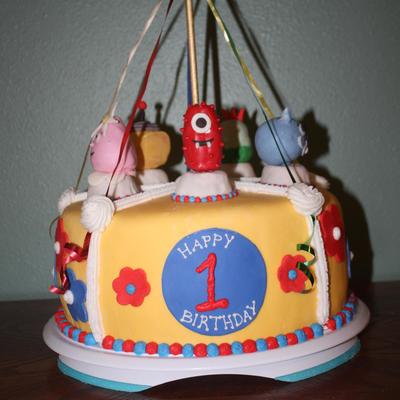 Yo Gabba Gabba Carousel Cake