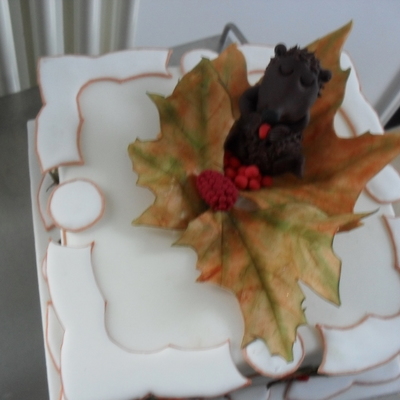Hedgehog In The Midst Of Leaves And Berries