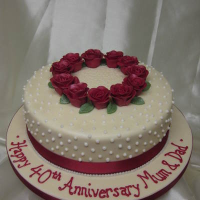 Ruby Wedding Cake