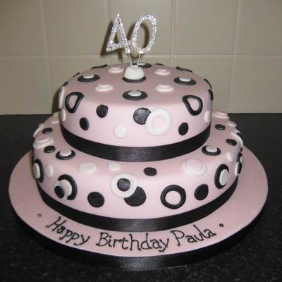 Black And Pink 40Th Birthday