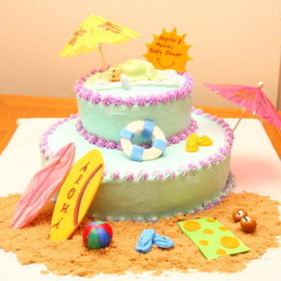 Beach Theme Baby Shower Cake