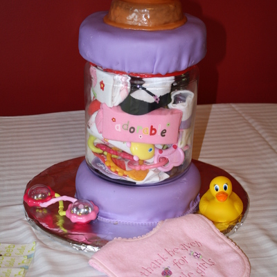 Baby Bottle Baby Shower Cake