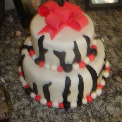 Bridal Shower Zebra Cake