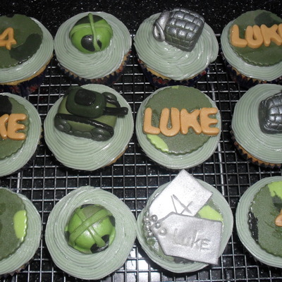 Birthday Army Cupcakes