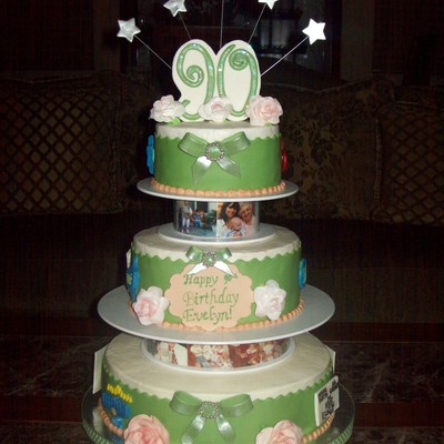 90Th Birthday Collage Cake