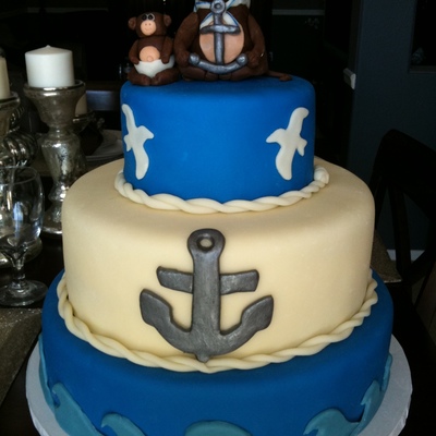 Navy Monkey Cake