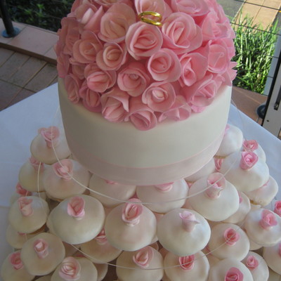 Rose Cupcake Tower