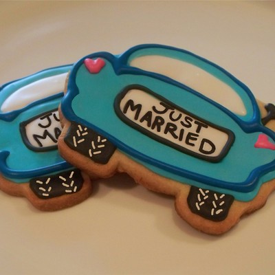 Just Married Cookies