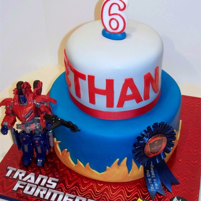 Optimus Prime Transformer Birthday Cake