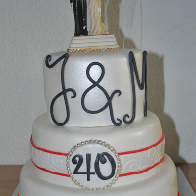 40Th Anniversary Wedding Cake