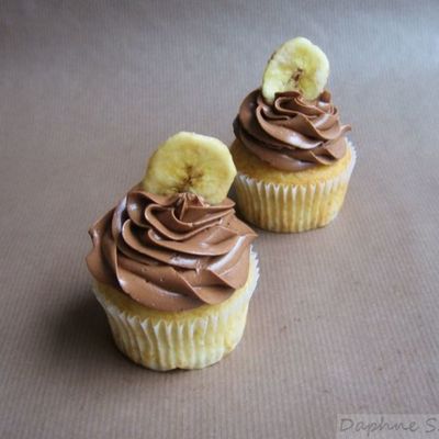 Banana And Chocolate Cupcake