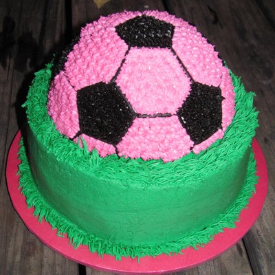 Pink Soccer Ball Cake