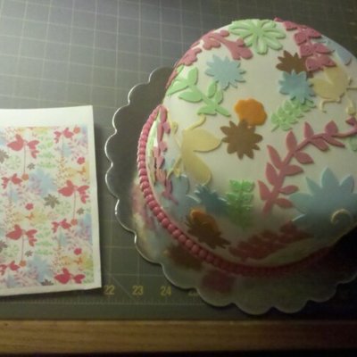 Cricut Cake Inspired By Picture Of Blanket Design