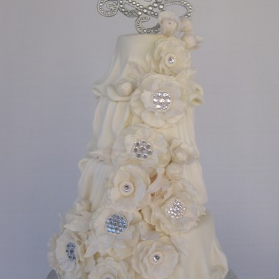 Satin And Jewel Cake