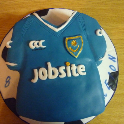 Portsmouth Fc Football Top Cake