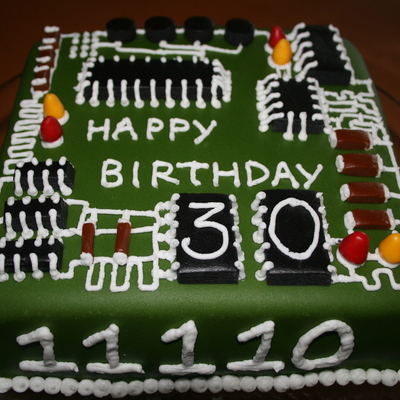Circuit Board Cake