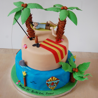 Beach/tiki Hammock Cake
