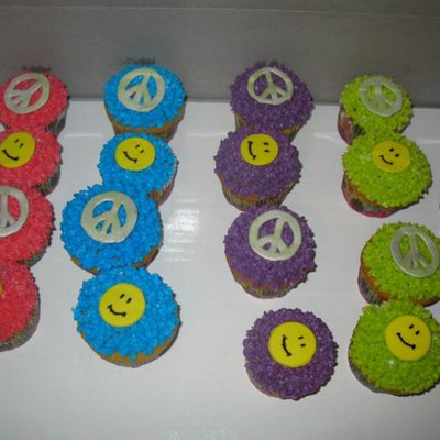 Peace Sign Cupcakes