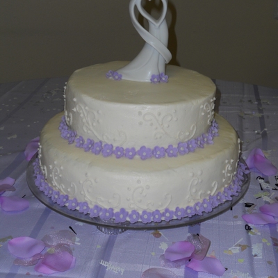 Two Tier With Flowers