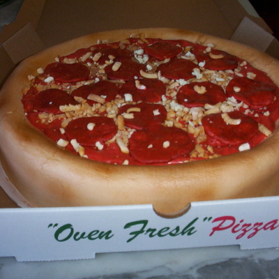 Pepperoni Pizza Cake