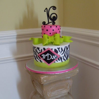 2 Tier Zebra Print