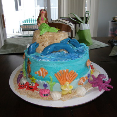 Mermaid Dolphin Cake