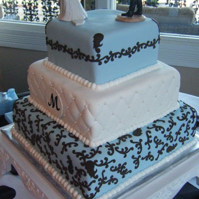 Blue And Brown Scrolls