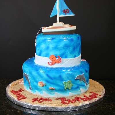 Nautical 40Th Birthday Cake