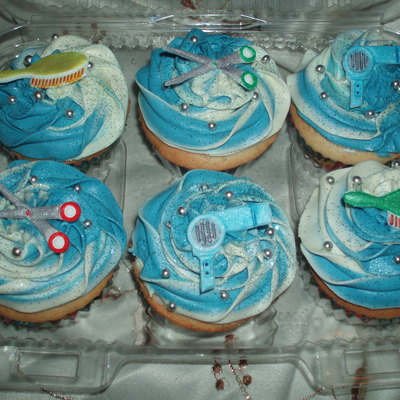 Hairdresser Theme Cupcakes