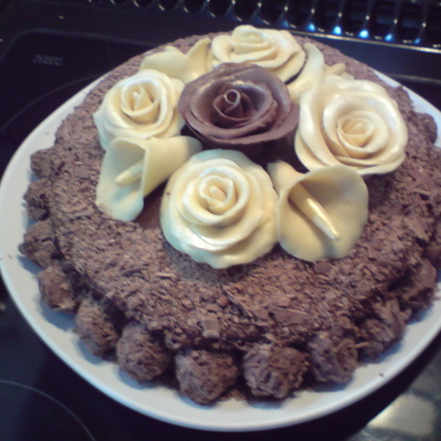 Chocolate Rose Truffle Cake