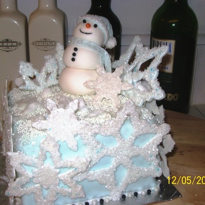 North Pole Snowman Mini Cake