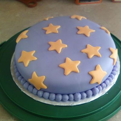 Purple And Orange Star Cake