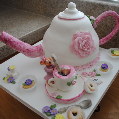 Tea Party Mothers Day Cake