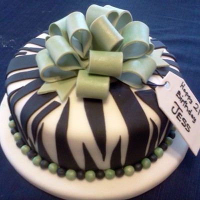 Zebra Birthday Cake