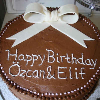 Chocolate Butter-Cream Birthday Cake