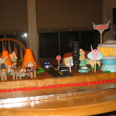 Radiator Springs Birthday Cake