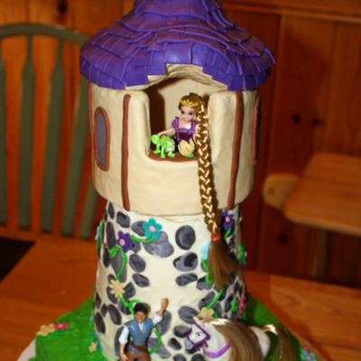 Tangled Tower Cake