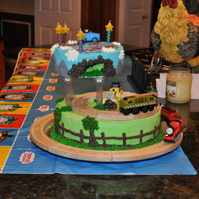 Thomas And Friends Two-Tier Birthday Cake
