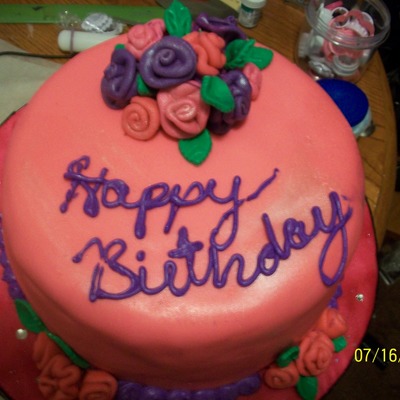 Pink Roses Cake