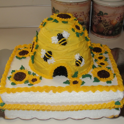 Sunflower With Beehive